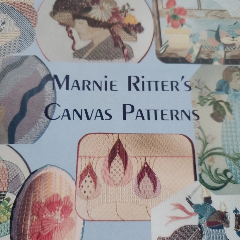 Marnie Ritter's Canvas Patterns Autographed & Copy Mary Fry's Pulled Thread Work